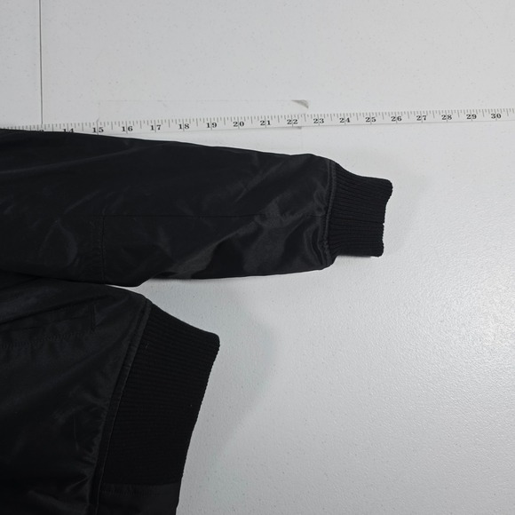 American Eagle Womens Black Floral Embroidered Bomber Jacket Quilted Small 11119 - Picture 5 of 8